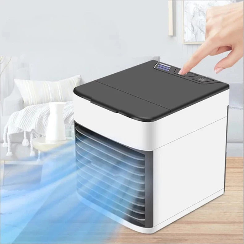 Mini ar condicionado portátil Ártico refrigerador de ar e umidificador com luz LED, USB