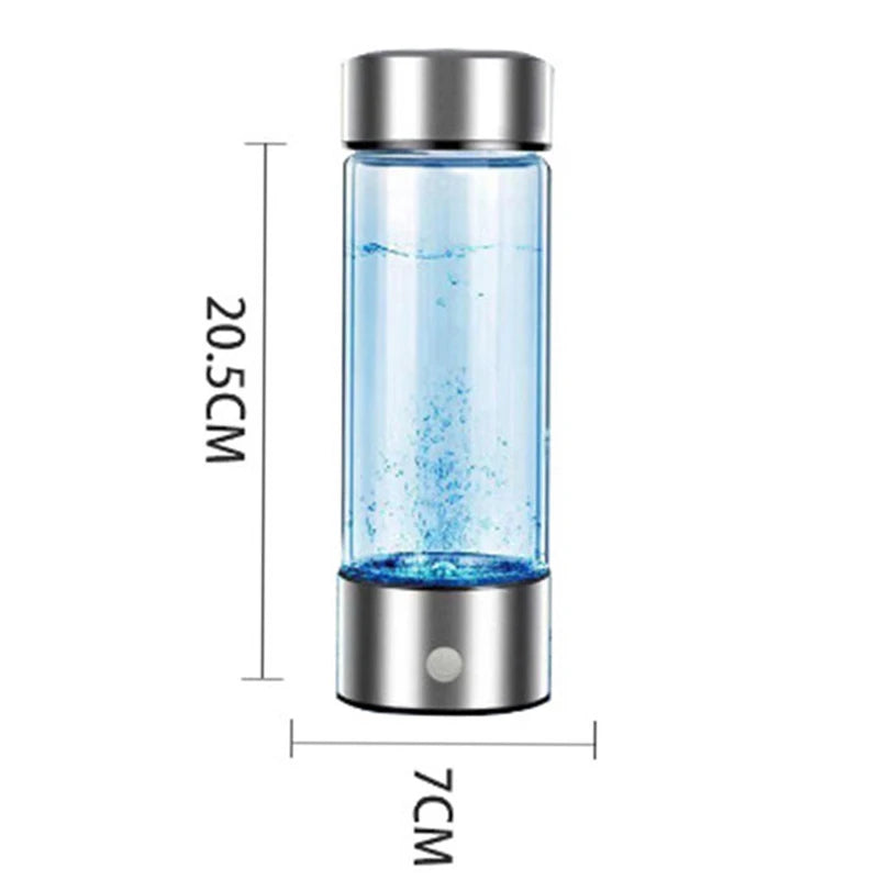 Garrafa  geradora de água hidrogenada elétrica , 420ml.